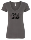 "BITCH MODE" V-Neck T-Shirt