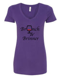 "Brunch & Brinner" V-Neck T-Shirt