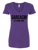 "Sarcasm Is How I Hug" V-Neck T-Shirt