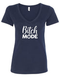 "BITCH MODE" V-Neck T-Shirt