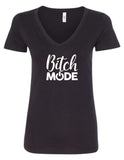 "BITCH MODE" V-Neck T-Shirt