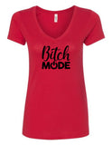 "BITCH MODE" V-Neck T-Shirt