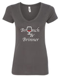 "Brunch & Brinner" V-Neck T-Shirt