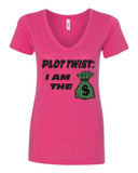 "Plot Twist: I AM THE BAG" V-Neck T-Shirt