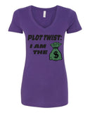 "Plot Twist: I AM THE BAG" V-Neck T-Shirt