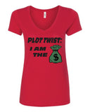 "Plot Twist: I AM THE BAG" V-Neck T-Shirt