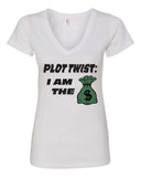 "Plot Twist: I AM THE BAG" V-Neck T-Shirt