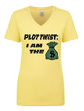 "Plot Twist: I AM THE BAG" V-Neck T-Shirt